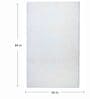 White Shaggy Polyster 5 x 7 Feet Hand Tufted Carpet