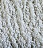 White Shaggy Polyster 6 x 9 Feet Hand Tufted Carpet