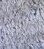 White Shaggy Polyster 9 x 12 Feet Hand Tufted Carpet