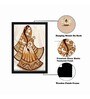 White "Traditional Bride With Dholki"Textured Paper Scratch/Dust Proof Framed Art Print
