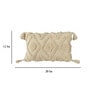 Cream Woven Cotton 20 x 12 Inches Cushion Cover