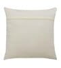 White Woven Geometric Cotton 16 x 16 Inch Cushion Cover