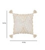 White Woven Cotton 16 x 16 Inch Cushion Cover