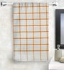 White 100% Cotton Patterned 220 GSM Bath Towel