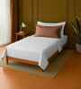 White 100% Cotton Single Bedsheet with 1 Pillow Cover