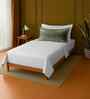 White 100% Cotton Single Bedsheet with 1 Pillow Cover