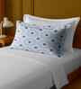 White 100% Cotton Single Bedsheet with 1 Pillow Cover