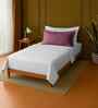 White 100% Cotton Single Bedsheet with 1 Pillow Cover