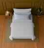White 100% Cotton Single Bedsheet with 1 Pillow Cover