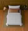 White 100% Cotton Single Bedsheet with 1 Pillow Cover