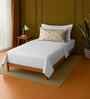 White 100% Cotton Single Bedsheet with 1 Pillow Cover