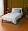 White 100% Cotton Single Bedsheet with 1 Pillow Cover
