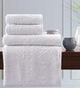 White 100% Cotton Solid 550 GSM 4 Pieces Towel Set
