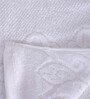 White Patterned 550 GSM Cotton Bath Towel