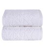 White Solid 550 GSM Cotton Hand Towels (Set of 2)