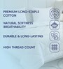 White 100% COTTON Solid 90 GSM King Bed Comforter