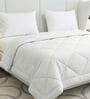 White 100% COTTON Solid 90 GSM King Bed Comforter