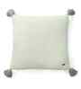 White 100% Cotton Streak 18X18 Inches Knitted Cushion Cover