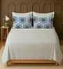 White 100% Cotton Super King Bedsheet with 2 Pillow Covers