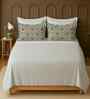 White 100% Cotton Super King Bedsheet with 2 Pillow Covers