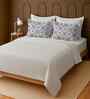 White 100% Cotton Super King Bedsheet with 2 Pillow Covers