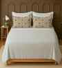 White 100% Cotton Super King Bedsheet with 2 Pillow Covers