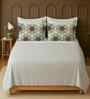 White 100% Cotton Super King Bedsheet with 2 Pillow Covers