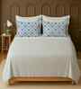 White 100% Cotton Super King Bedsheet with 2 Pillow Covers