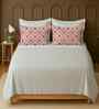 White 100% Cotton Super King Bedsheet with 2 Pillow Covers