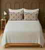 White 100% Cotton Super King Bedsheet with 2 Pillow Covers