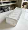 White Polyester Foldable Storage Organiser with Multiple Compartments Durable, Washable Solution