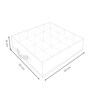 White Polyester Foldable Storage Organiser with Multiple Compartments Durable, Washable Solution