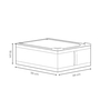 White Polyester Foldable Storage Organizer with Zip-Up Lid Durable, Washable, Dust-Proof Solution