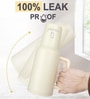 White 1200ml Stainless Steel Double Insulated Leak Proof Coffee Tumbler with Lid & Straw