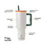 White 1200ml Stainless Steel Double Insulated Leak Proof Coffee Tumbler with Lid & Straw