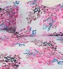 White Floral 160 TC Cotton Single Bed Sized Bed Sheets With 1 Pillow Cover