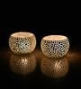 White Glass Votive & Tea Light Holders (Pack Of 2)