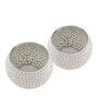 White Glass Votive & Tea Light Holders (Pack Of 2)