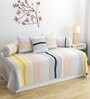 White 200 TC Cotton Blend 6 Pcs Diwan Set