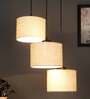 Marmor White Jute Cluster Hanging Light