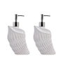 White 300 ml Ceramic Liquid Soap Dispenser (Set of 2) 