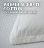 White 300TC 100% Cotton Flat Chekered Super King Bedsheet with 2 Pillow Covers