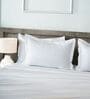 White 400TC 100% Cotton Solid Flat Super King Bedsheet With 2 Pillow Covers