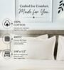White 400TC 100% Cotton Solid Flat Super King Bedsheet With 2 Pillow Covers