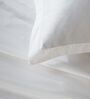 White 400TC 100% Cotton Solid Flat Super King Bedsheet With 2 Pillow Covers