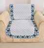 White 5 Seater Floral 10Pcs Sofa Covers