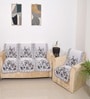 White 5 Seater Floral 10Pcs Sofa Covers