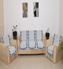 White 5 Seater Floral 10Pcs Sofa Covers
