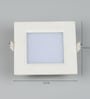 White 6 Watts LED Aluminium Square Panel Down Light