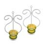 White Metal Humphry Wall Tea Light Holders (Pack Of 2)